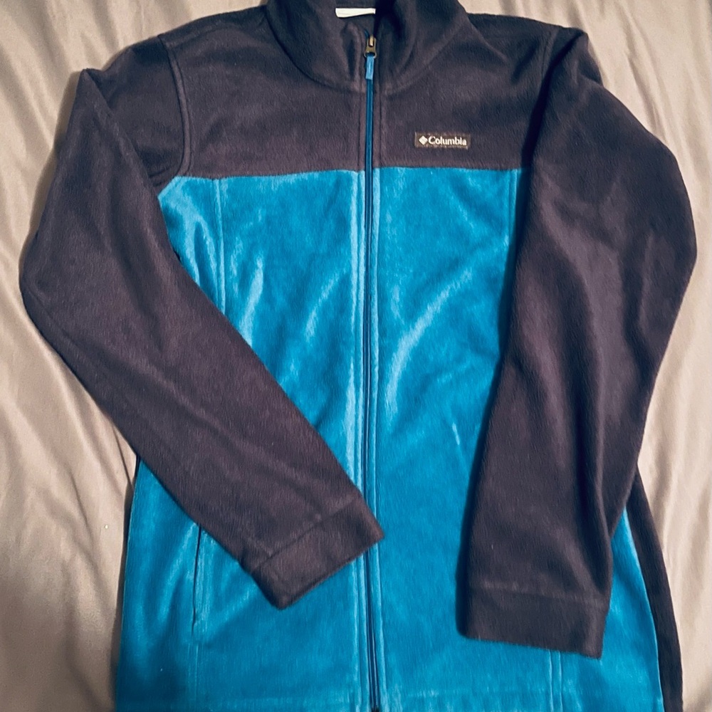 Columbia Blue and Black Fleece Jacket